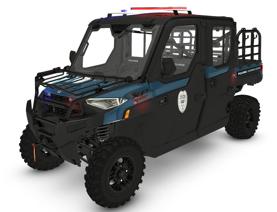 MacGyver Solutions - 2025 HVAC Police Ranger Crew in Blue Slate Metallic Smoke with Optional Racks. (PN: RXXRSU99AWPP)